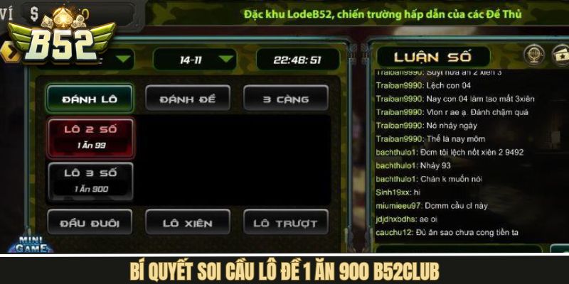 Bí kíp soi cầu lô đề 1 ăn 900 B52Club chuẩn